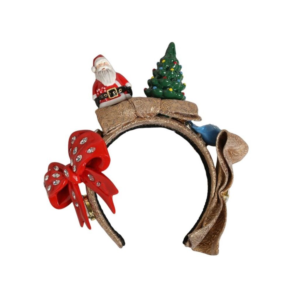 Dolce & Gabbana Multicolor Glittery Christmas Themed Headwear Women's Headband